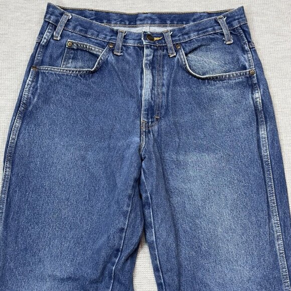 Dickies Mens Blue Denim Jeans Straight Medium Wash 5 Pockets Cotton Size 33X30 - Picture 3 of 12